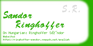 sandor ringhoffer business card